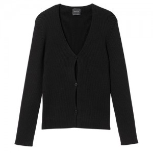 Longchamp Cardigan Αριστος γυναικεια μαυρα | SN-LCMP48701