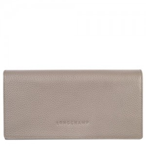 Longchamp Le Foulonné Continental πορτοφολια γυναικεια γκρι | SN-LCMP48263
