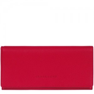 Longchamp Le Foulonné Continental πορτοφολια γυναικεια κοκκινα | SN-LCMP48268