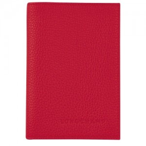 Longchamp Le Foulonné Passport Cover pouches γυναικεια κοκκινα | SN-LCMP48391
