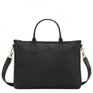 Longchamp Le Foulonné S Χαρτοφυλακασ γυναικεια μαυρα | SN-LCMP48186