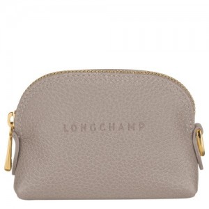 Longchamp Le Foulonné πορτοφολι κερματων γυναικεια γκρι | SN-LCMP48363