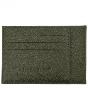 Longchamp Le Foulonné Θηκη για Καρτεσ ανδρικα Χακί | SN-LCMP49250