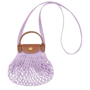 Longchamp Le Pliage Filet Xs Mesh pouches γυναικεια μωβ | SN-LCMP48416